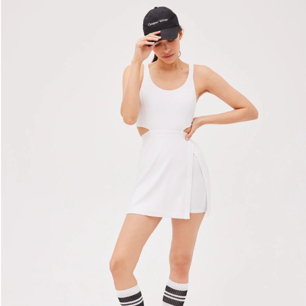 Outdoor Voices Court Dress in Brilliant White- XS